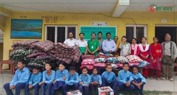 दृष्टिविहिन बालबालिकालाई सिटिजनको लत्ताकपडा