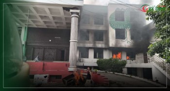 कांग्रेसको पार्टी कार्यालयमा आगजनी