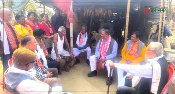 जसपा अध्यक्ष यादव शम्भुनाथ नगरपालिकामा मत माग्दै घरदैलो