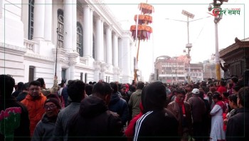 आजबाट होली पर्व आरम्भ,बसन्तपुरमा चीर ठड्याइयो