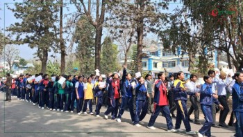 इनिशाको न्यायको माग गर्दै विद्यार्थीको प्रदर्शन