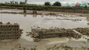 रौतहटमा वर्षा र हावाहुरीको वितण्डा : चार करोड बराबरको काँचो इँट्टा नष्ट