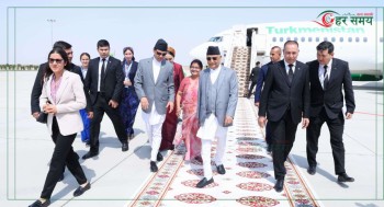 तुर्कमेनिस्तान पुगे प्रधानमन्त्री ओली