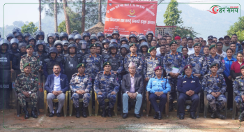 कृत्रिम घटनामा आधारित भिड नियन्त्रण तथा कर्फ्यु सम्बन्धी संयुक्त अभ्यास सम्पन्न