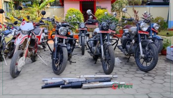 स्वरूप परिवर्तन तथा ध्वनी प्रदूषण गर्ने १२ मोटरसाइकल नियन्त्रणमा