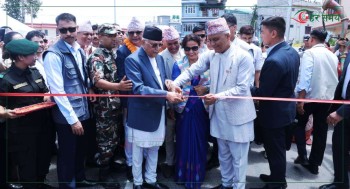 दमकमा सडक उद्घाटनपछि ओलीले भने ‘अब विशाल रंगशाला निर्माण गरिनेछ’