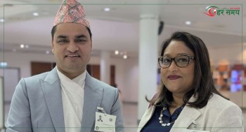 स्वास्थ्य मन्त्री पौडेल र विश्व स्वास्थ्य संगठन क्षेत्रीय निर्देशक वाजेदबीच वार्ता 
