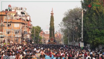 ललितपुरमा रातो मच्छिन्द्रनाथ जात्रा सुरु,रथ तानेर गाबल पुर्‍याइयो