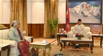 प्रधानमन्त्री कार्की र राष्ट्रपति पौडेलको भेट