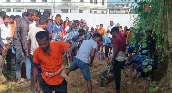बारामा माटोको ढिस्कोले पुरिँदा एक महिलाको मृत्यु, दश जना घाईते