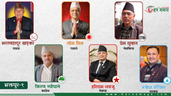 भक्तपुर क्षेत्र १ मा रोचक प्रतिस्पर्धा : बलियो पकड बनाएको नेमकिपालाई नयाँ दलहरुको चुनौति