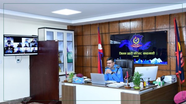 काठमाडौंका एसएसपी अधिकारीले दिए भर्चुअल निर्देशन