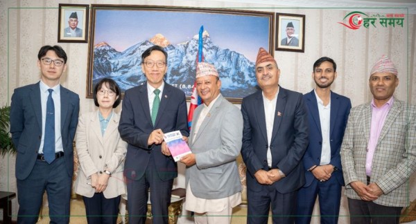 ऊर्जामन्त्री खड्का र कोरियाली राजदूतबीच शिष्टाचार भेट, ऊर्जा सहकार्यका विषयमा छलफल