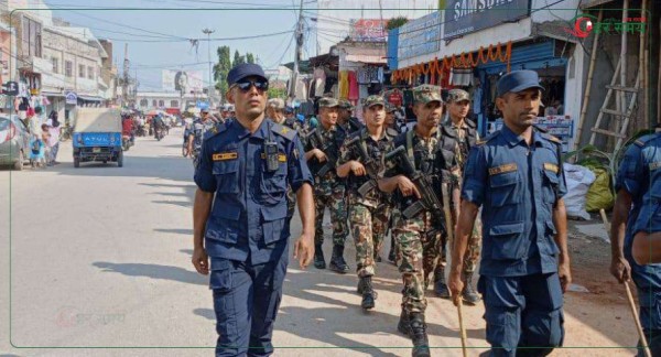 सर्लाहीमा नेपाली सेनासहितको संयुक्त गस्ती 