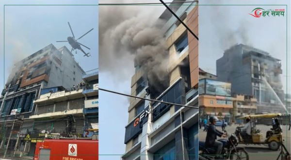 ​​​​​​​इटहरीको व्यापारिक भवनमा ६ घण्टासम्म दन्किएको आगो, दिनभर के के भयो ?