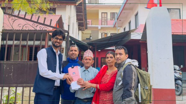 यातायात कार्यालय  बनाउन पाँच रोपनी जग्गा दान