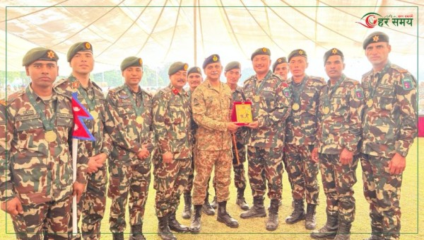 नेपाली सेनालाई पाकिस्तानमा स्वर्ण पदक