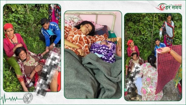 बाटोमै सुत्केरी हुन लागेकी कमलाको स्वास्थ्यकर्मीले गरे उद्धार