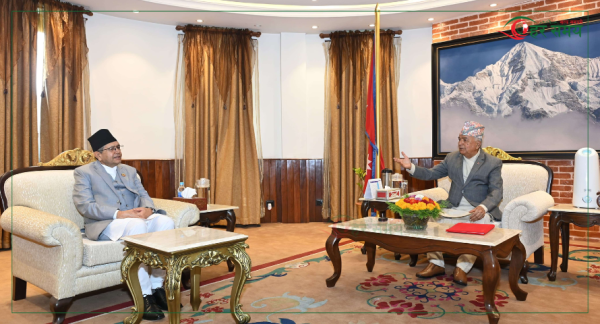 राष्ट्रपति पौडेल र सभामुख घिमिरेबीच भेटवार्ता 
