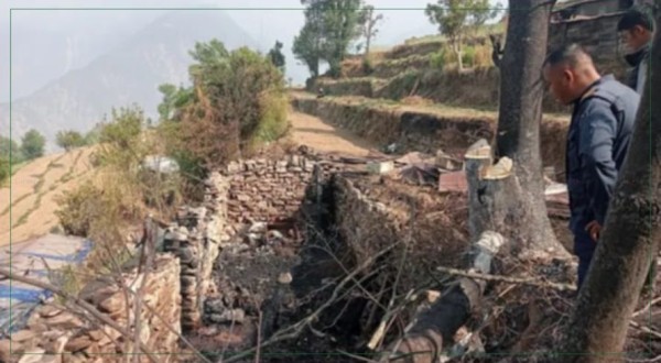गोठमा आगलागी: नगद,सुनचाँदी र बाख्रा जले