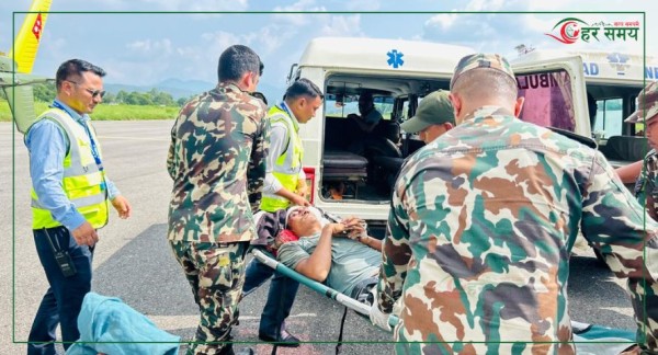 बाजुरामा जिप दुर्घटनामा तीनको मृत्यु, घाइतेको सेनाको हेलिकप्टरबाट उद्धार
