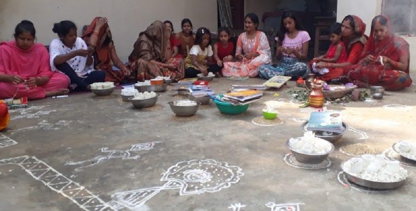 यमद्वितीयमा बाँकेका मधेशी महिलाद्वारा ‘भुर्की पूजन’