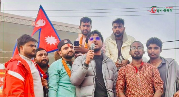 सुशीला सरकार मुर्दावाद भन्दै वीरगंजमा खबरदारी र्याली