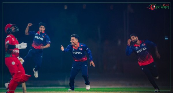 नेपालसँग ओमान ३८ रनले पराजित