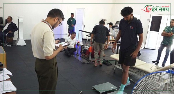 राष्ट्रिय क्रिकेट टोलीको फिटनेस र फिजिकल टेस्ट गरियो