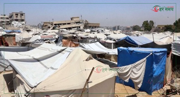 गाजा पट्टीमा चरम गर्मी,  विस्थापित प्यालेस्टिनीहरू मानवीय संकटमा 