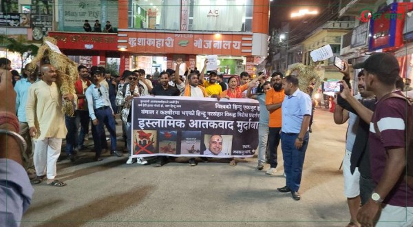 भारतको कश्मीरमा भएको आतंककारी हमलाविरुद्ध जनकपुरधाममा प्रर्दशन