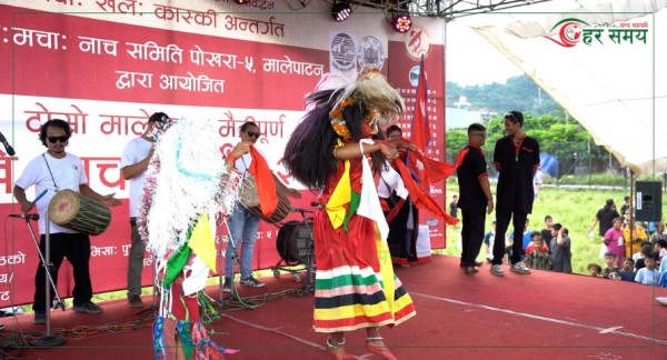 पोखराको मालेपटनमा दोस्रो मैत्रीपूर्ण लाखे नाच प्रदर्शन (भिडियोसहित)
