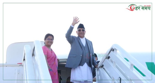 तुर्कमेनिस्तानबाट आज स्वदेश फर्किर्दै  प्रधानमन्त्री ओली