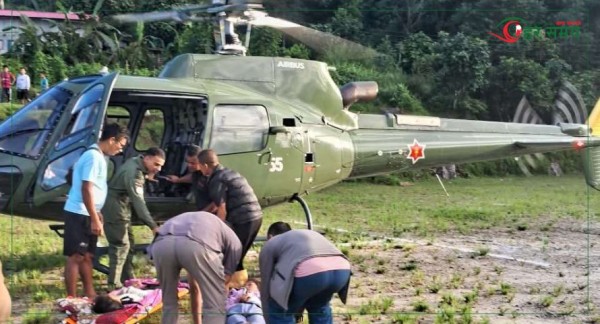 पहिरोपीडित चार जनालाई सेनाले उद्धार गरी अस्पताल पठायो