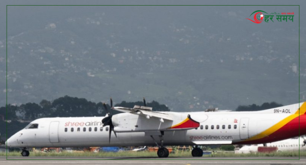 सुर्खेतमा अवतरण गर्दा श्री एयरलाइन्स जहाजको टायर पड्कियो