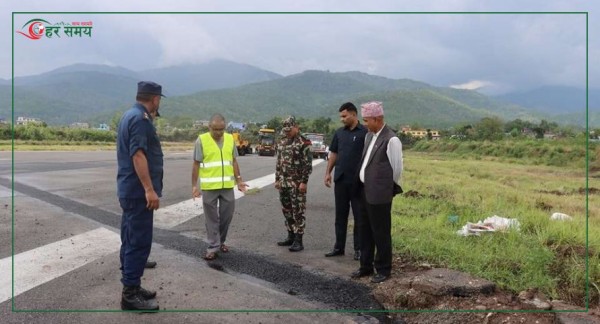 रनवेको खाल्डो पुरेपछि सुर्खेत विमानस्थल शनिबारदेखि चल्ने
