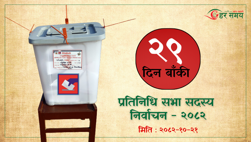 प्रतिनिधि सभा सदस्य निर्वाचन - २०८२ का लागी २९ दिन बाँकी