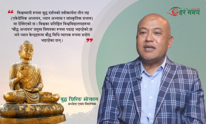 द्वन्द्व र अस्थिरताका कारण विश्वभरका मानिसहरु बौद्ध दर्शनतर्फ आकर्षित भइरहेका छन् : बुद्ध छिरिङ मोक्तान (भिडियोसहित)