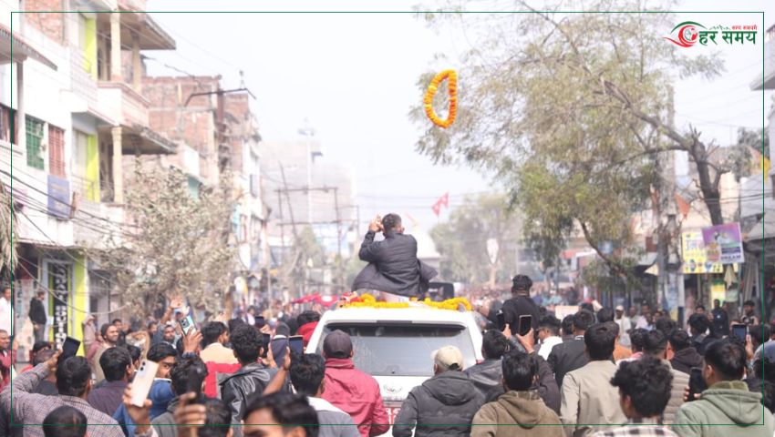 बालेनको मधेश दौड, गजेन्द्र बाबुको शालिकमा माला फ्याँकेर हिँडे