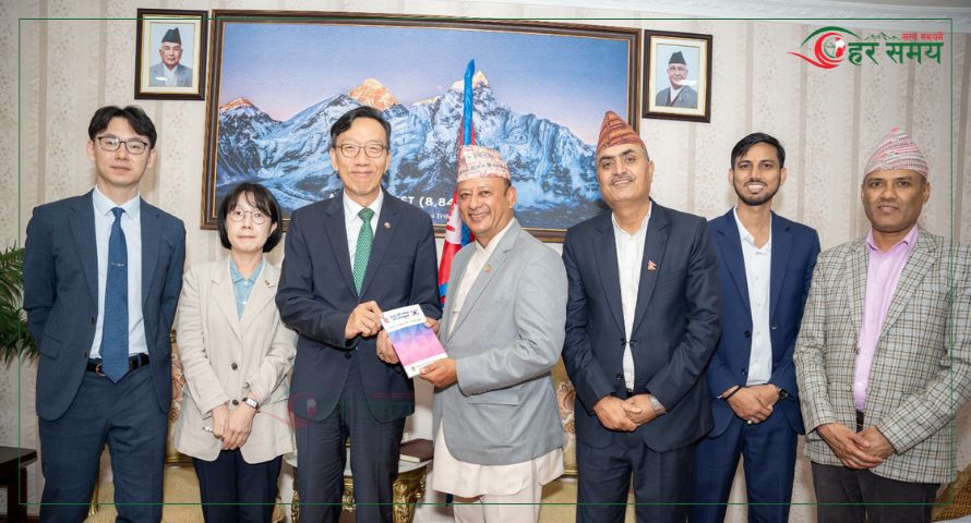 ऊर्जामन्त्री खड्का र कोरियाली राजदूतबीच शिष्टाचार भेट, ऊर्जा सहकार्यका विषयमा छलफल