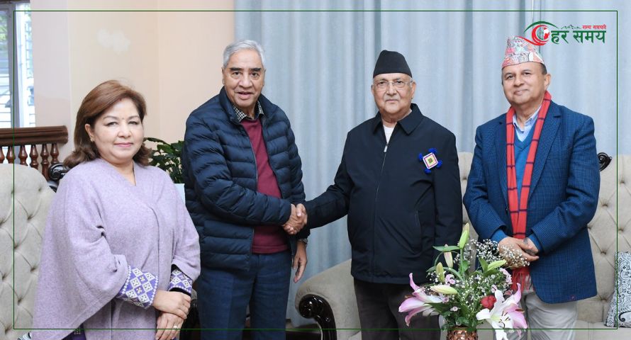 देउवा र ओलीबीच भेटवार्ता