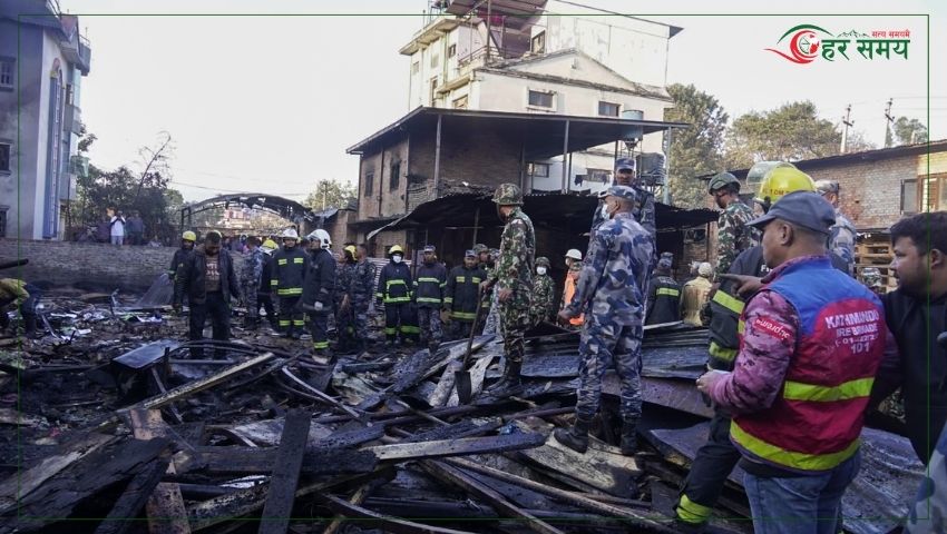 गैरीगाउँस्थित काठ गोदाममा आगलागी 