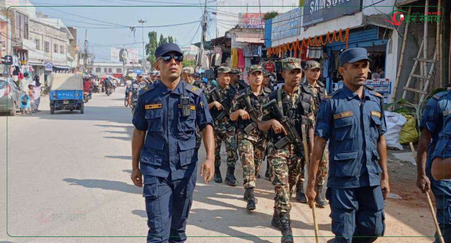 सर्लाहीमा नेपाली सेनासहितको संयुक्त गस्ती