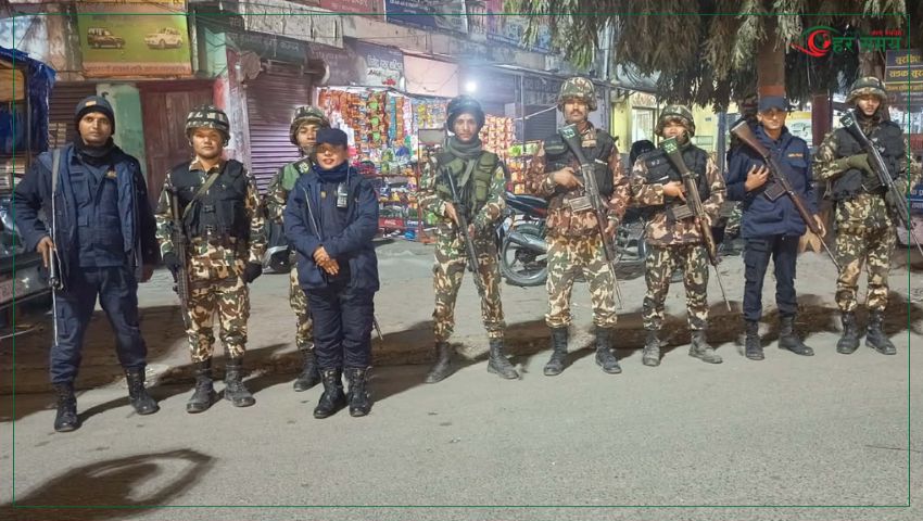 आगामी निर्वाचनका लागि रौतहटमा सुरक्षा व्यवस्था कडाः सेनासहितको संयुक्त टोली गस्तीमा