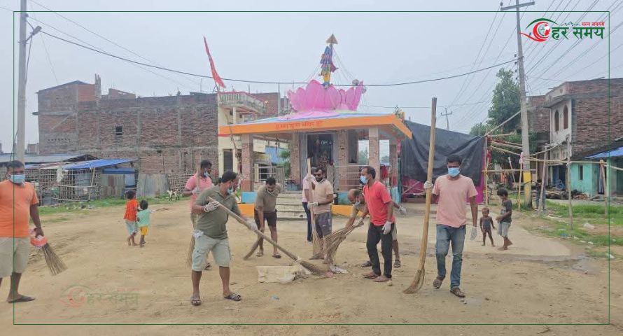 हाटबजारमा सरसफाइ अभियान, स्थानीय युवाको सक्रियता