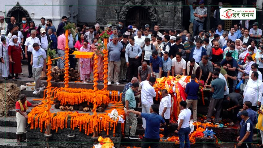 कांग्रेस वरिष्ठ नेता गोपालमान श्रेष्ठको पशुपति आर्यघाटमा गरियो अन्त्येष्टि