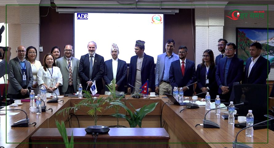 नेपाल सरकार र एडिबीबीच १०० मिलियन डलरको सहुलियतपूर्ण ऋण सम्झौता