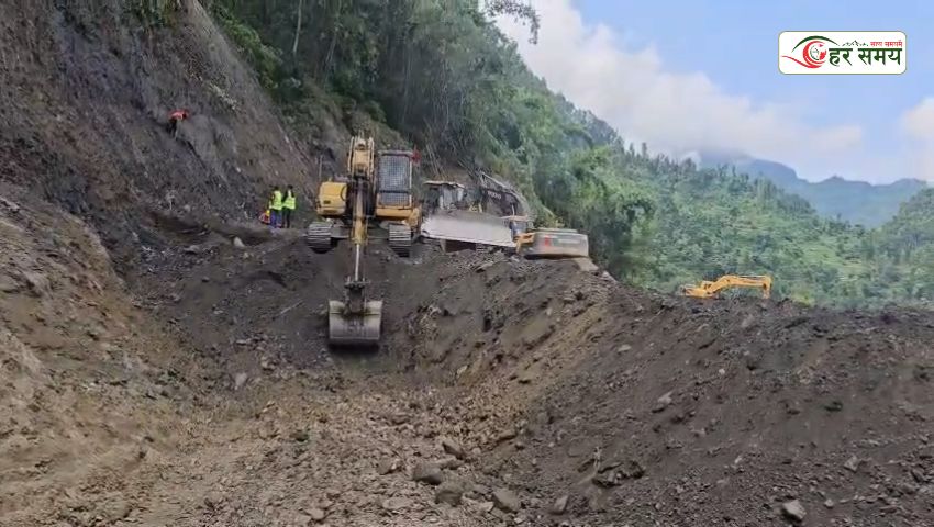 भदौभित्रै कृष्णभीरमा यातायात सञ्चालन गर्ने गरी काम तीव्र