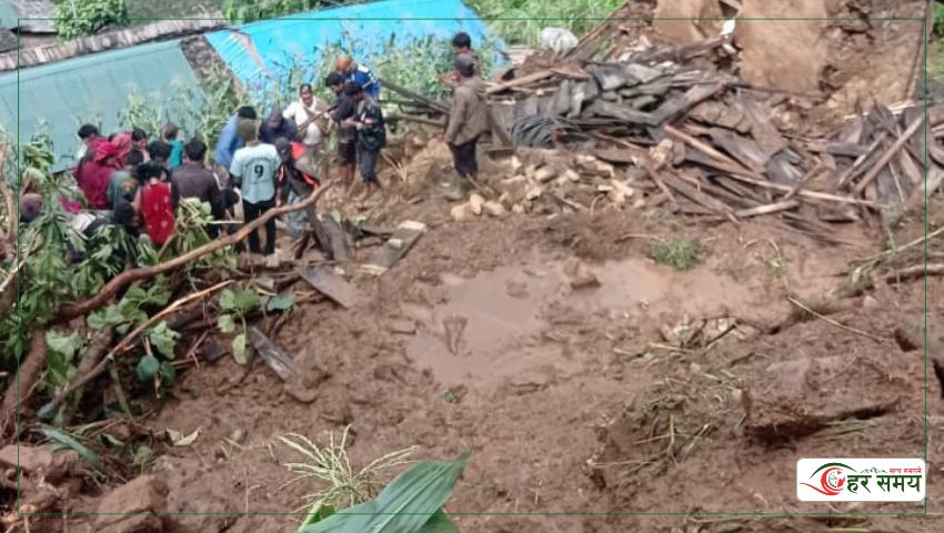 रोल्पामा पहिरोले घर पुरिँदा तीन जना बेपत्ता