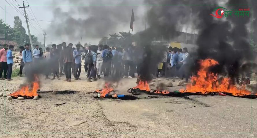 रौतहटमा पनि जेनजी युवाहरुले टायर बाले (भिडियोसहित)